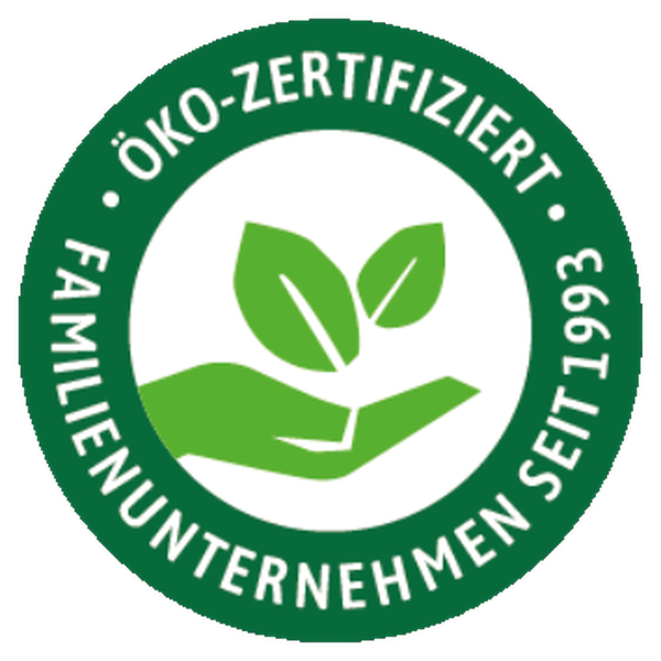 ECO-CERTIFIED · FAMILY BUSINESS mark